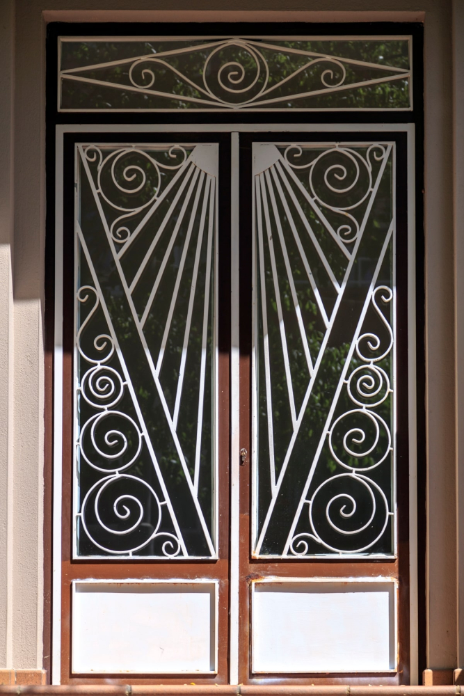 Art Deco style front door.