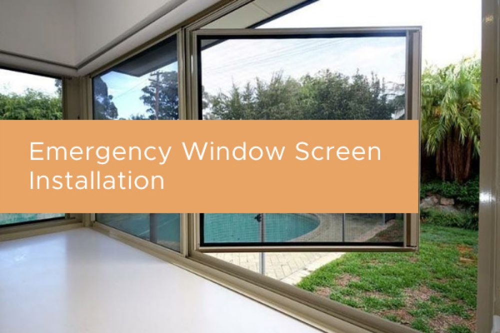 emergency window screen at a house